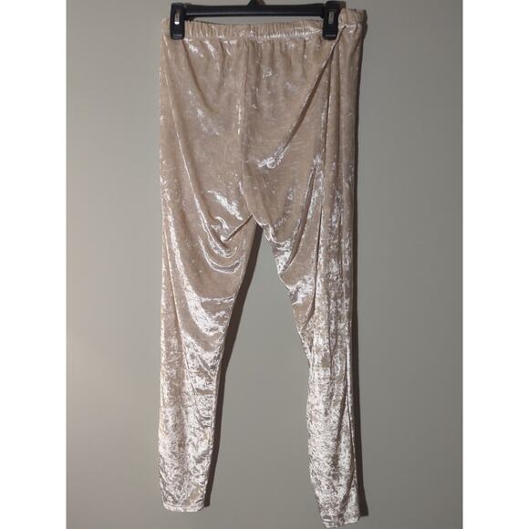 Spyder Pajamas Loungewear Ivory Velour Shiny L Women’s Comfy - Picture 7 of 9